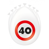 40 Jaar Verkeersbord Ballonnen 8st